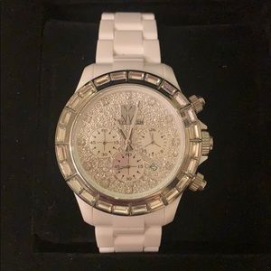 New ToyWatch Ladies White with Swarovski Crystals